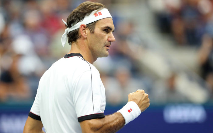 Roger Federer celebrates a point during his 2019 US Open match against Bosnian Damir Dzumhur on 28 August 2019. Picture: @usopen/Twitter
