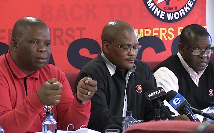 National Union of Mineworkers expressed their agreement with outcome of Marikana Report. Picture: Louise McAuliffe/EWN.