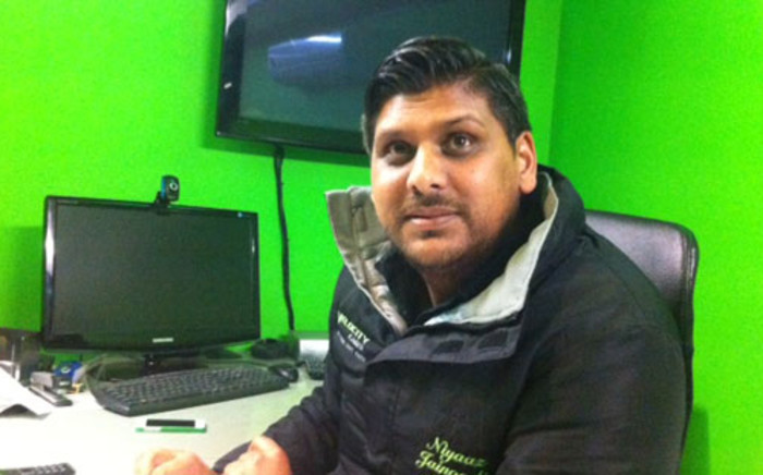 The owner of Velocity Cars in Athlone where an explosive device went off on the night of 24 July 2013. Rahima Essop/EWN