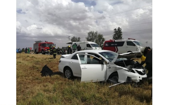 FILE: The scene of an accident in Thaba Nchu where five people were killed and four others injured on 1 December 2018. Picture: ER24.