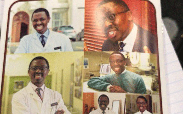 A pamphlet issued at the funeral of professor Bongani Mayosi. Picture: Shamiela Fisher/EWN.