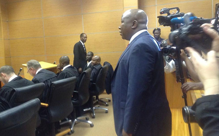 EFF leader, Julius Malema stands in the dock on what was supposed to be day first of his trial on 30 September 2014. Picture: Govan Whittles/EWN.