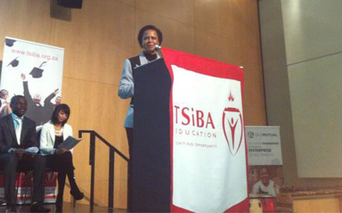 Agang's Dr Mamphela Ramphele delivers her key address at the graduation ceremony of Tertiary Sh