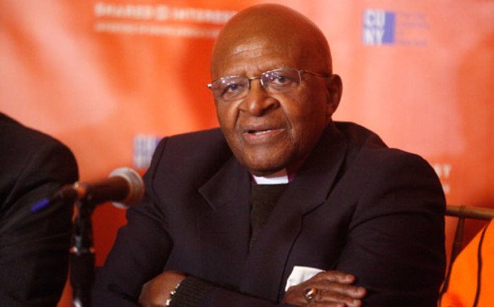 FILE: Archbishop Emeritus of Cape Town Desmond Tutu appears on a panel at Shared Interests 20th Anniversary Awards Gala at Gotham Hall on 27 February 2014 in New York City. Picture: AFP.