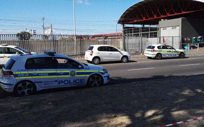 Police are on the scene of an armed robbery at a shopping centre in Nyanga. Picture: Shamiela Fisher/EWN