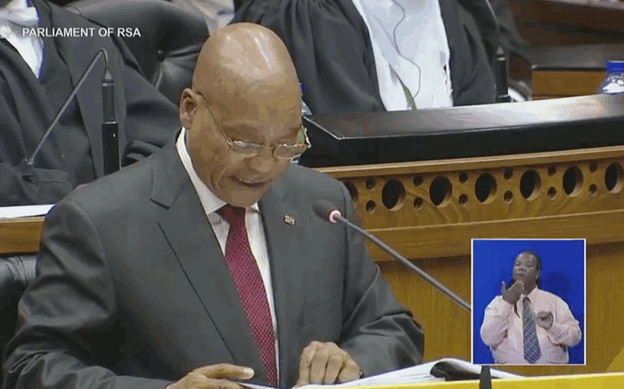 President Jacob Zuma during his 2016 State of the Nation Address. Picture: Supplied.