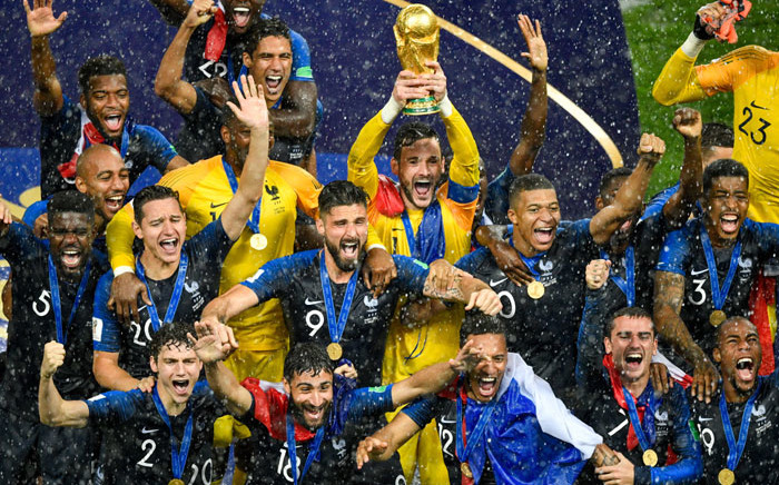 FILE: French players celebrate winning the 2018 Fifa World Cup at the Luzhniki Stadium in Moscow on 15 July 2018. Picture: AFP