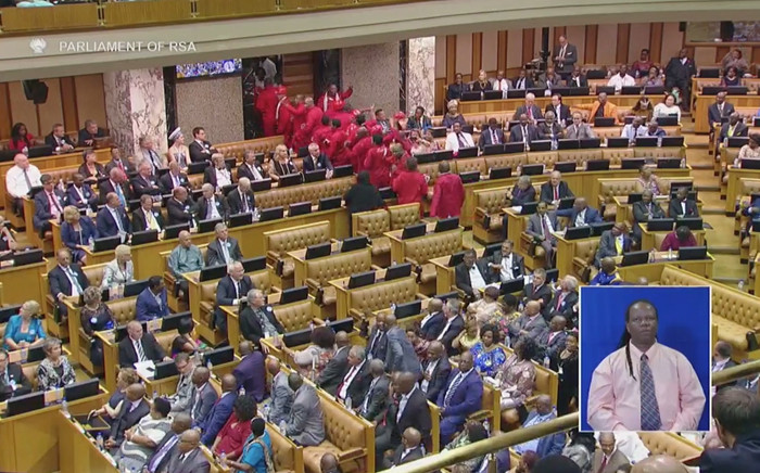 FILE: EFF members and supporters leaving the National Assembly.  Picture: Youtube.