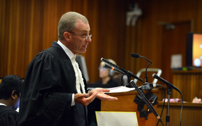 Gerrie Nel put it to the accused that he is tailoring his version. Picture: Pool.