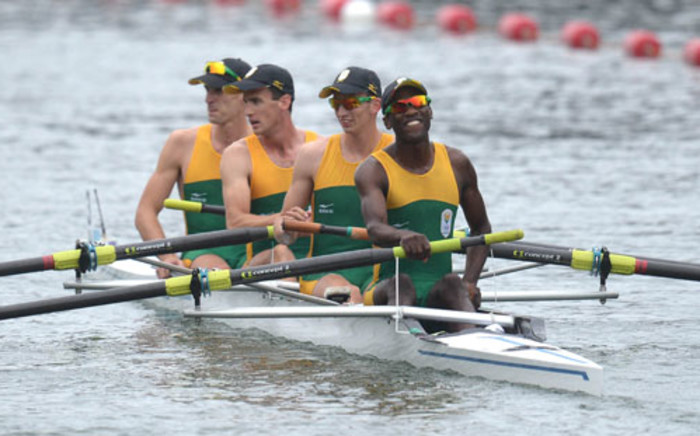 South Africas team of Matthew Brittain, Sizwe Ndlovu, John Smith and James Thompson in the London Olympics. Picture: Barry Aldworth/BackpagePix.