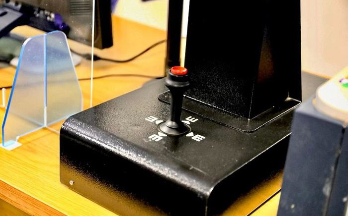 The machine that tests a motorist's blind spot at a drivers' licence testing centre. Picture: Department of Transport
