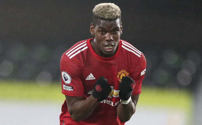 Manchester United midfielder Paul Pogba reacts at the final whistle during the English Premier League football match between Fulham and Manchester United at Craven Cottage in London on 20 January 2021. Picture: Peter Cziborra/AFP