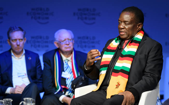 FILE: Zimbabwe's President Emmerson Mnangagwa attends the annual World Economic Forum on 24 January 2018 in Davos. Picture: AFP.