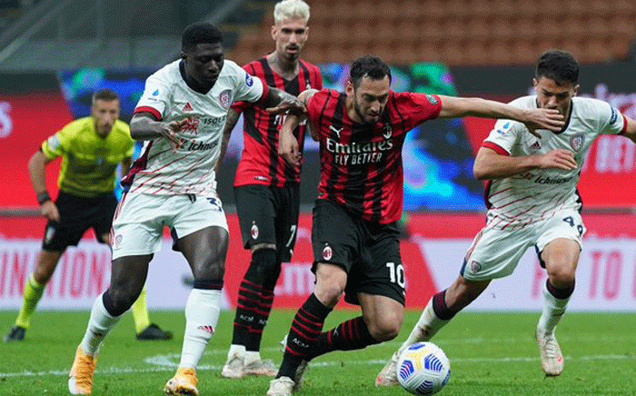 AC Milan drew 0-0 against Cagliari on 16 May 2021. Picture: acmilan/Twitter.