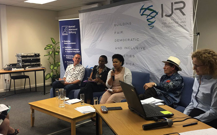 FILE: A  panel, including UCT professor Pierre de Vos, Inyathelo's Nomfundo Walaza & former constitutional judge Albie Sachs, discusses the Constitution as the country marks 20 years since its adoption on 8 December 2016. Picture: Giovanna Gerbi/EWN.