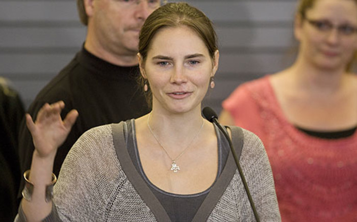 Amanda Knox was found guilty for the second time for the 2007 murder of Meredith Kercher. Picture: AFP.