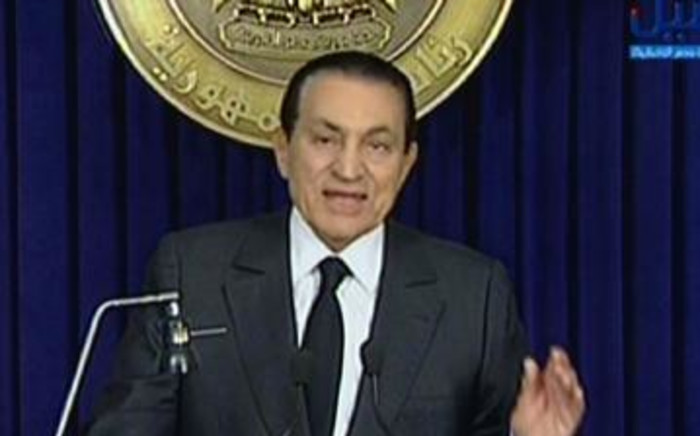 This screengrab shows Egypt's president Hosni Mubarak addressing the nation on 10 February 2011. Picture: AFP