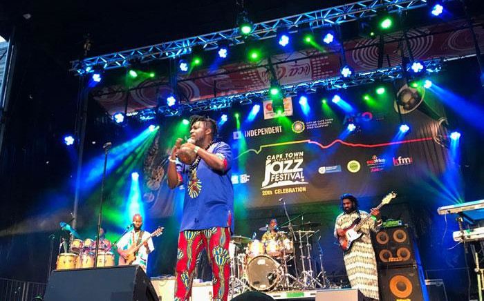 Ndaka Yo Wiñi performs on stage at the free concert in Greenmarket Square in Cape Town on 27 March 2019. The concert is a pre-cursor to Cape Town International Jazz Festival. Picture: Kaylynn Palm/EWN