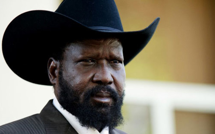 FILE: South Sudan leader Salva Kiir holds a press conference at the presidential palace in Juba. Picture: AFP