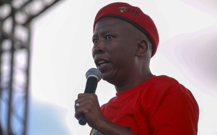 FILE: EFF Leader, Julius Malema addresses supporters at the Philippi Stadium. Picture: Cindy Archillies/EWN