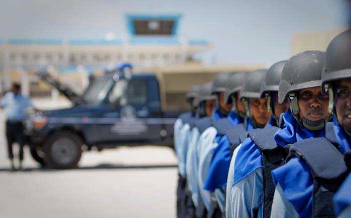 FILE: Somali Police Force on parade. Picture: AFP