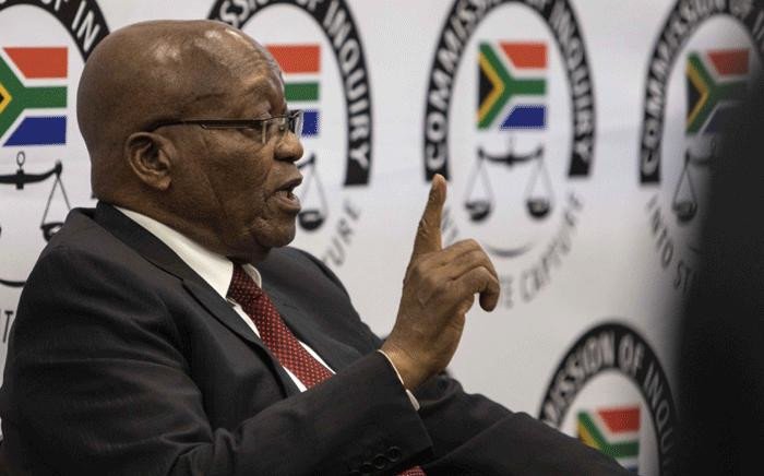FILE: Former President Jacob Zuma at the state capture commission on 19 July 2019. Picture: Abigail Javier/Eyewitness News.