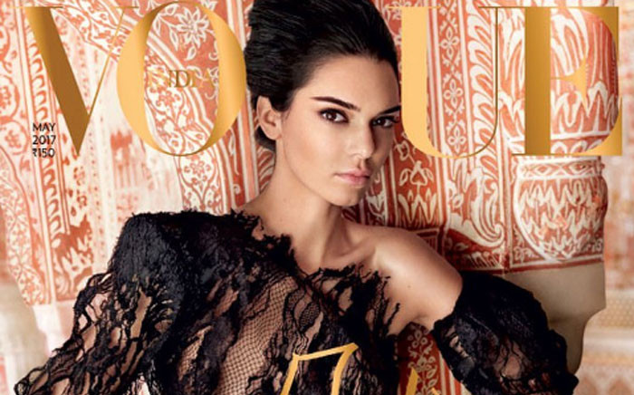 US model Kendall Jenner on the cover of Vogue India. Picture: Vogue Instagram.