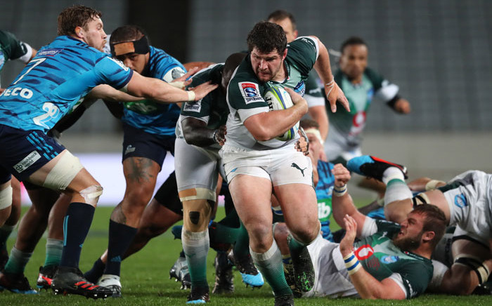 Bulls' Marco van Staden runs with the ball during the Super Rugby match between New Zealand's Auckland Blues and South Africa's Northern Bulls at Eden Park in Auckland on 31 May 2019. Picture: AFP