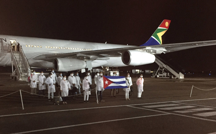 A delegation of over 200 Cuban doctors arrived on Monday morning to help the South African health department fight COVID-19. Picture: Ahmed Kajee/EWN.