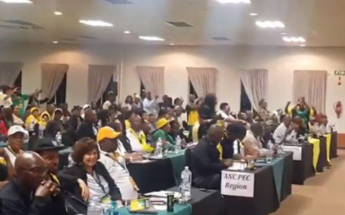 A screengrab of the ruling party’s supporters attending Gauteng ANC provincial council. Picture: @GautengANC/Twitter