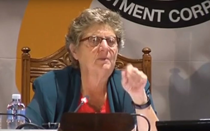 A screenshot of former Reserve Bank Governor Gill Marcus at the PIC inquiry on 28 January 2019.