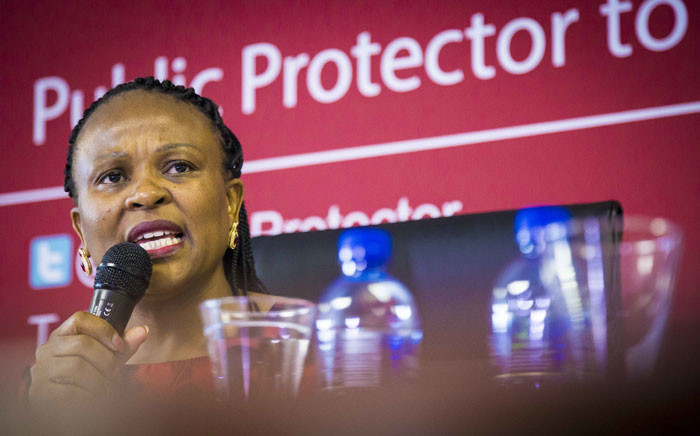 FILE: Public Protector Busisiwe Mkhwebane releases the report on investigations into financial corruption and planning for Nelson Mandela's funeral on 4 December 2017. Picture: Thomas Holder/EWN.