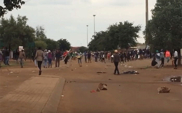 Bekkersdal residents in the West Rand took to the streets on 10 April 2019 to call for electricity, water, adequate sewerage and school maintenance in the area. Picture: EWN