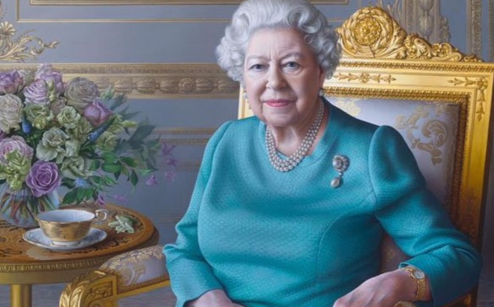 A portrait of Queen Elizabeth by the artist Miriam Escofet. Picture: @RoyalFamily/Twitter
