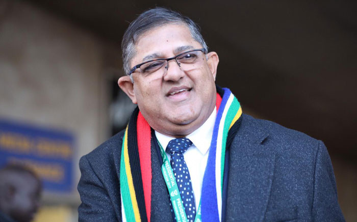 IFP’s Narend Singh arrives at the inauguration of President-elect Cyril Ramaphosa. Picture: Abigail Javier/EWN.