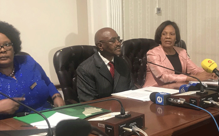 KZN Premier Willies Mchunu (C) at a media briefing after officially tabling the Moerane Commission report in the KZN legislature on 20 September 2018. Picture: Ziyanda Ngcobo/EWN