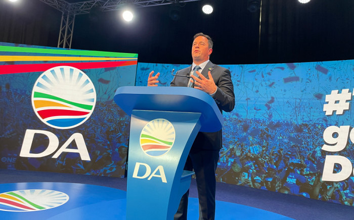 Democratic Alliance leader John Steenhuisen at the party’s manifesto launch on 25 September 2021. Picture: @Our_DA/Twitter
