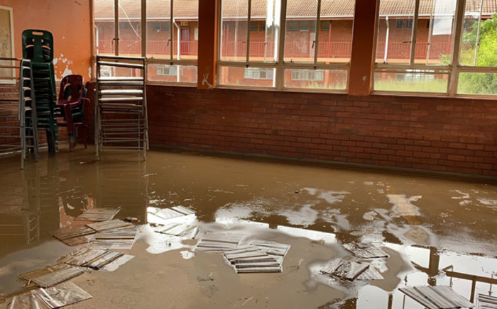 A classroom at Windsor Secondary School on 19 January 2022 in Ladysmith following floods. Picture: Nhlanhla Mabaso/Eyewitness News
