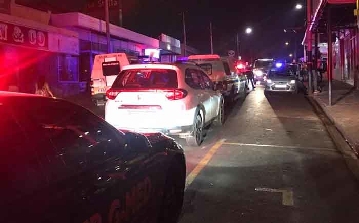 Emergency services on scene after a fatal drive-by shooting in Melville in the early hours of 1 January 2020. Picture: Twitter/@EMER_G_MED