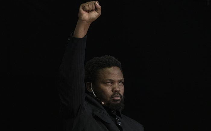 BLF leader Andile Mngxitama at the BLF manifesto launch in Soweto. Picture: Xanderleigh Dookey/EWN