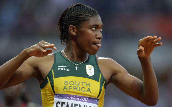 FILE: Caster Semenya reacts after the women's 800m final at the athletics event of the London 2012 Olympic Games on 11 August 2012 in London. Picture: AFP.