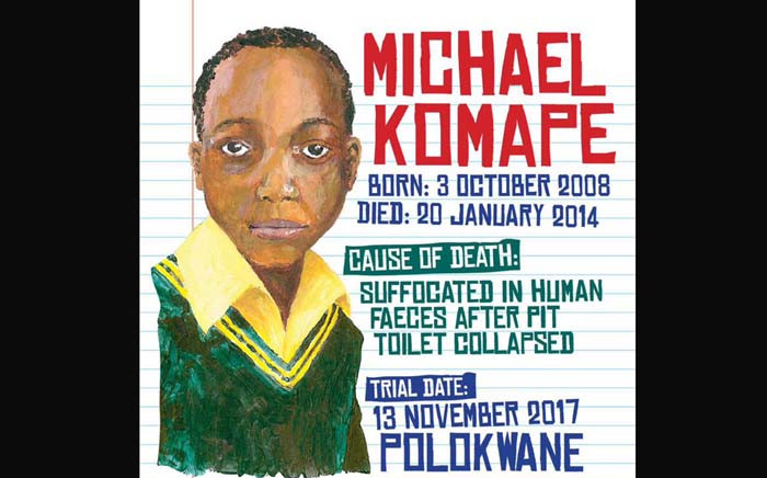 FILE: Michael Komape died after falling into a pit toilet at school in 2014. Picture: Twitter/@Corruption_SA.