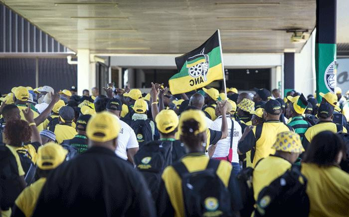 ANC delegates sing and dance outside the plenary at ANC’s 54th national conference. Picture: Thomas Holder/EWN.