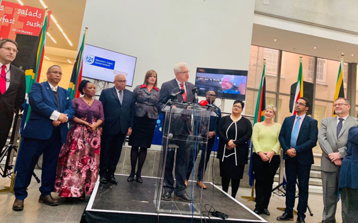 FILE: Western Cape Premier Alan Winde (centre) announces his Cabinet members in Cape Town on 23 May 2019. Picture: @alanwinde/Twitter