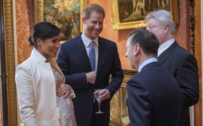 The Duke and Duchess of Sussex attended a reception at Buckingham Palace hosted by The Queen to celebrate the 50th anniversary of the Investiture of The Prince of Wales. Picture: @KensingtonRoyal/Twitter