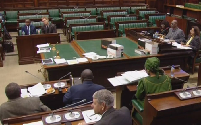 A screengrab of MPs resuming public hearings on whether to amend the Constitution to allow for land expropriation without compensation.