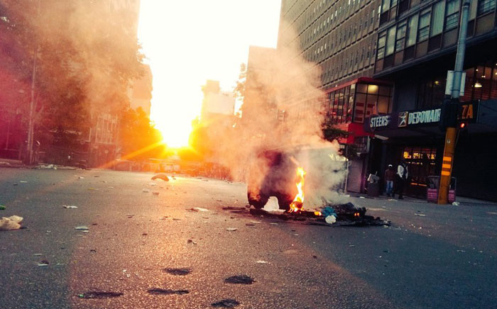 FILE: Student protests in Braamfontein. Picture: Victor Magwedze/EWN.