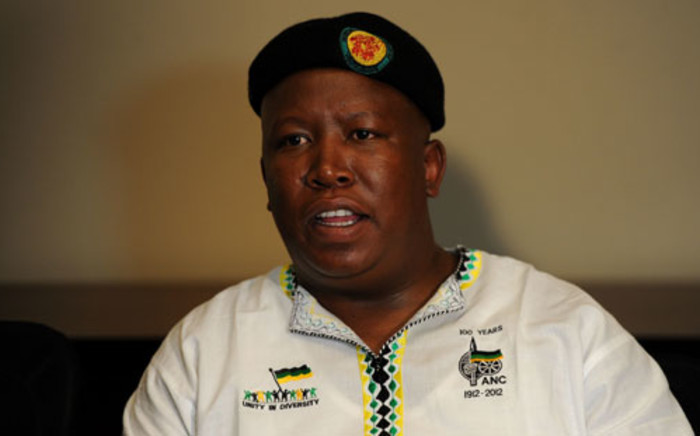 Expelled ANC Youth League leader Julius Malema held a news conference where he spoke about the Marikana mine crisis and President Jacob Zuma in Sandton, Tuesday, 18 September 2012. Picture: Werner Beukes/SAPA