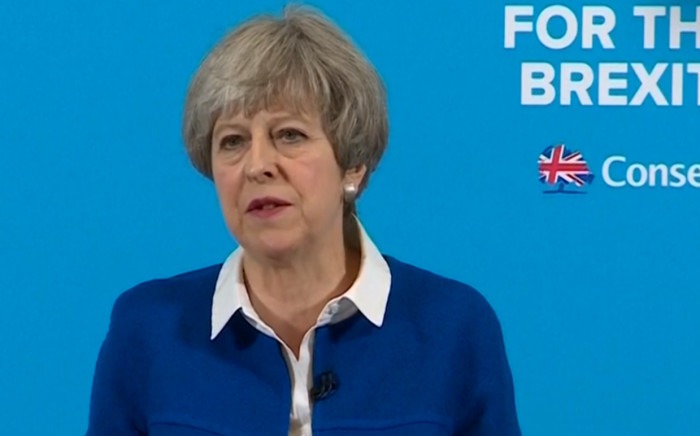 British Prime Minister Theresa May. PIcture: Screengrab/CNN
