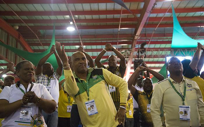 Delegates sing and dance during the nominations process at the ANC's national conference on 17 December 2017. Picture: Sethembiso Zulu/EWN
